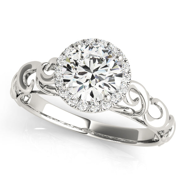 Semi-Mount Solitaire Engagement Ring with 2.19 Carat Total Diamond Weight, G-H SI1-SI2
