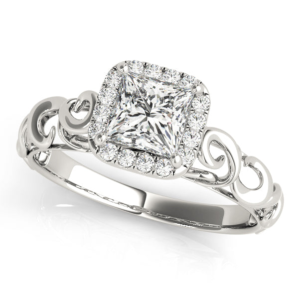 Semi-Mount Solitaire Engagement Ring with 1/3 Carat Total Diamond Weight, SI1-SI2 G-H Quality