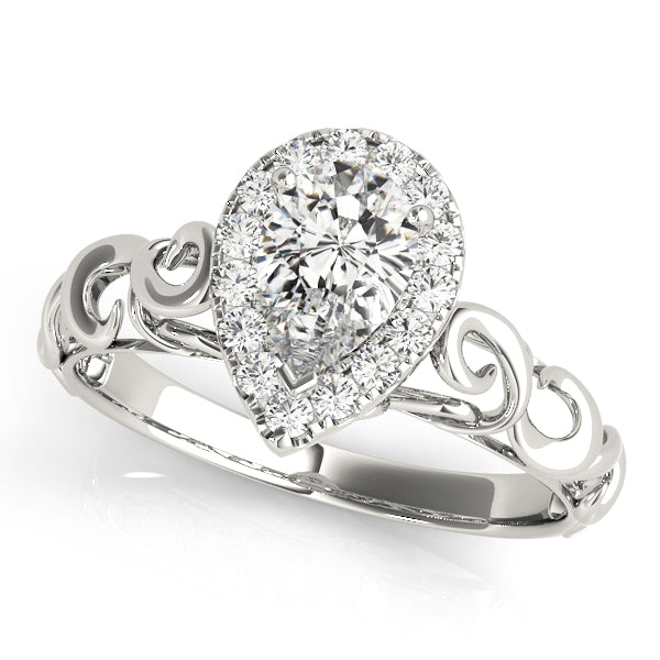 Elegant Solitaire Engagement Ring Semi-Mount with 1/2 Carat Total Diamond Weight