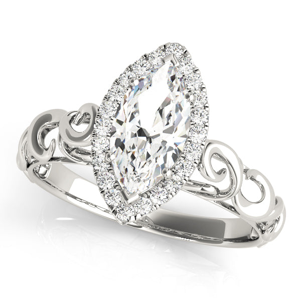 Semi-Mount Diamond Ring with 1/6 Carat Total Weight in SI1-SI2 G-H Quality