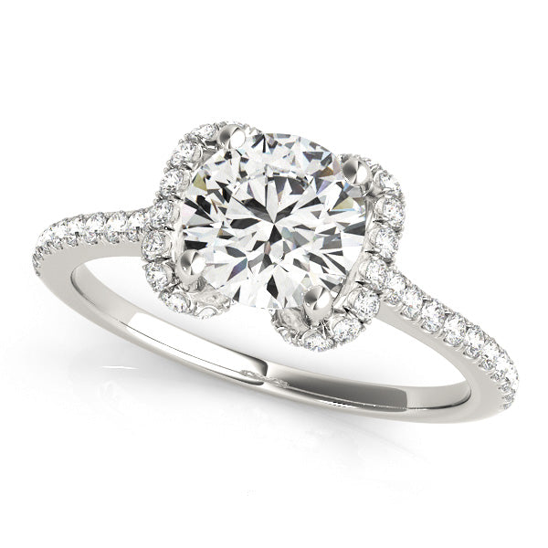 Elegant Semi-Mount Engagement Ring with 1 1/3 Carat Total Diamond Weight, SI1-SI2 Clarity, G-H Color