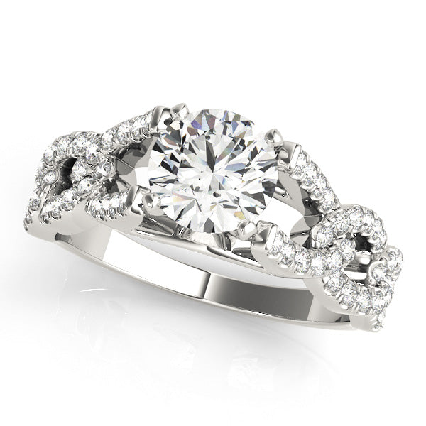 Semi-Mount Engagement Ring with 0.40 Carat Total Diamond Weight in G-H Color and SI1-SI2 Clarity