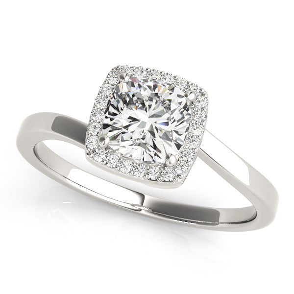 Elegant Halo Engagement Ring Semi-Mount with 1 1/8 Carat Total Diamond Weight