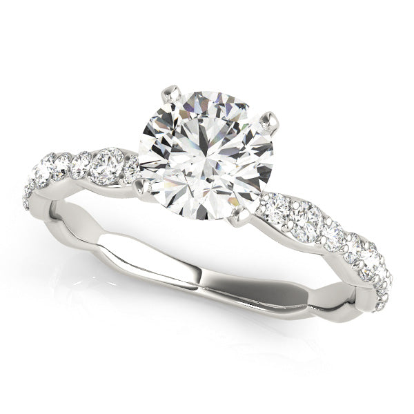 Semi-Mount Diamond Engagement Ring with 0.285 Carat Total Weight in SI1-SI2 G-H Quality