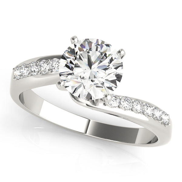 Semi-Mount Diamond Engagement Ring with 1/10 Carat Total Weight SI1-SI2 G-H Quality Stones