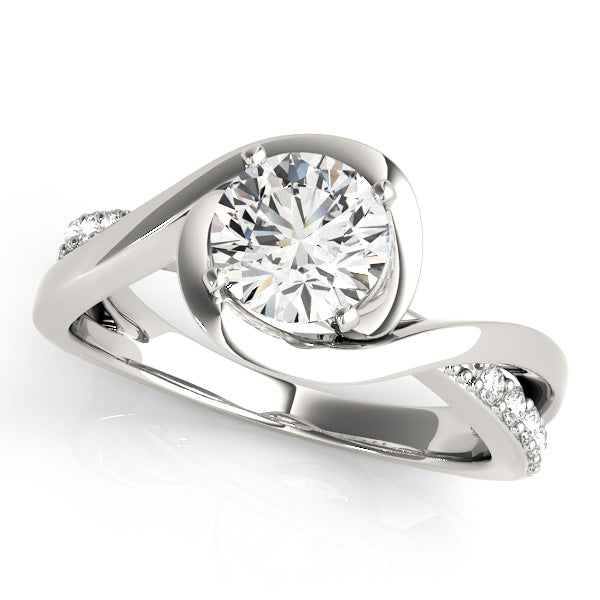 Semi-Mount Engagement Ring with 1/8 Carat Total Diamond Weight in SI1-SI2 G-H Quality