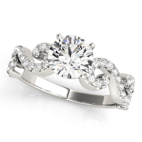 Semi-Mount Engagement Ring with 0.33 Carat Total Diamond Weight in SI1-SI2 G-H Quality