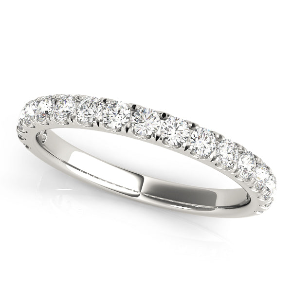 Classic Wedding Band Ring with 0.98 Carat Total Diamond Weight in G-H Color and SI1-SI2 Clarity