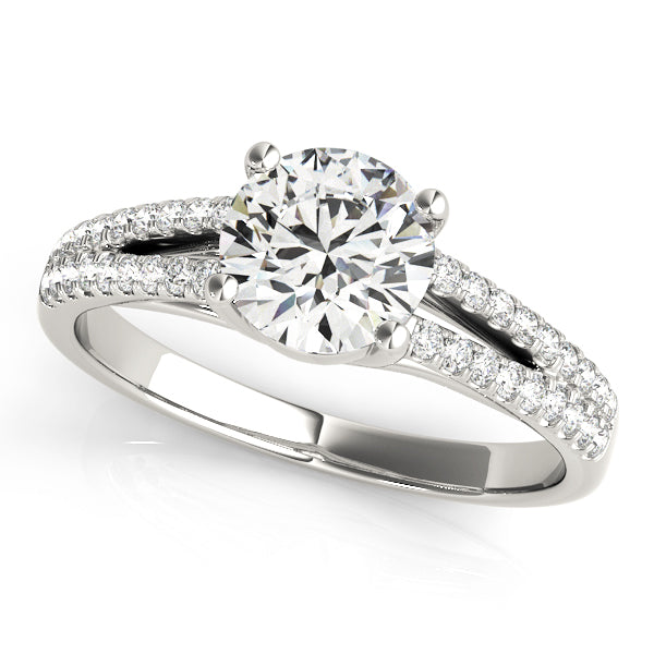 Semi-Mount Diamond Engagement Ring with 1 Carat Total Weight in G-H SI1-SI2 Diamonds