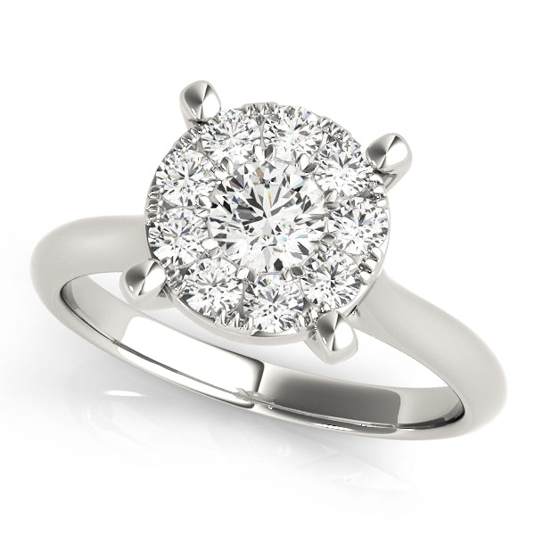 Elegant Semi-Mount Engagement Ring with 5/8 Carat Total Diamond Weight, SI1-SI2 G-H Quality