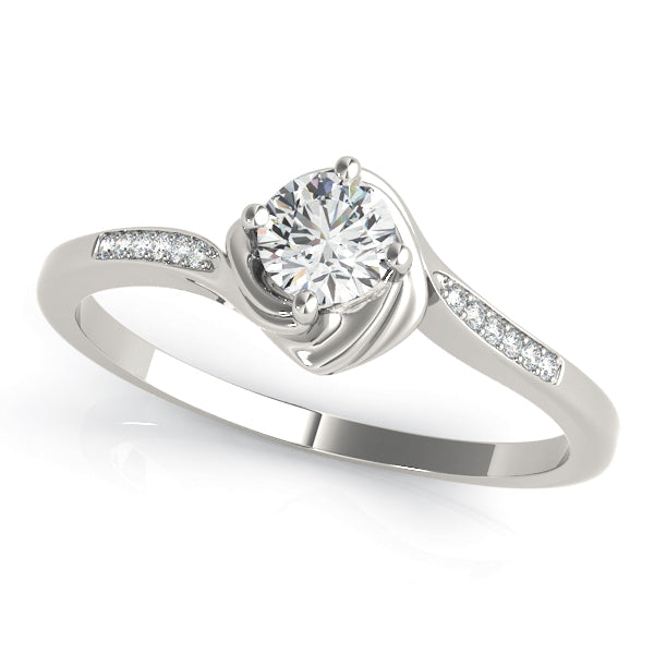 Elegant Semi-Mount Engagement Ring with 0.286 Carat Total Diamond Weight, SI1-SI2 Clarity, G-H Color