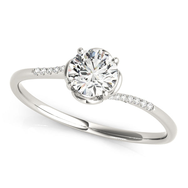 Elegant Semi-Mount Engagement Ring with 0.335 Carat Total Diamond Weight, SI1-SI2 G-H Quality