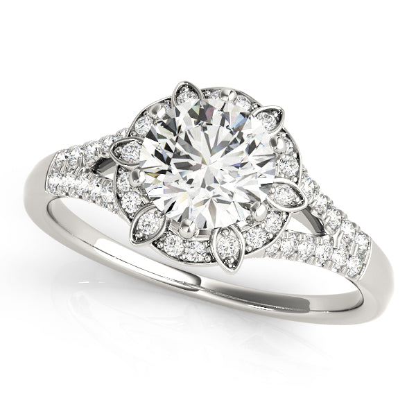 Semi-Mount Diamond Engagement Ring with 1 Carat Total Weight in SI1-SI2 G-H Quality