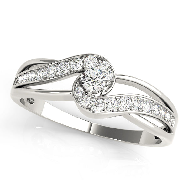 Semi-Mount Diamond Engagement Ring with 1/5 Carat Total Weight, SI1-SI2 G-H Quality