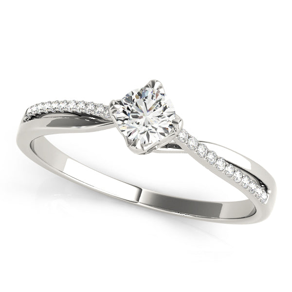 Elegant Semi-Mount Engagement Ring with 0.205 Carat Total Diamond Weight, SI1-SI2 G-H Quality