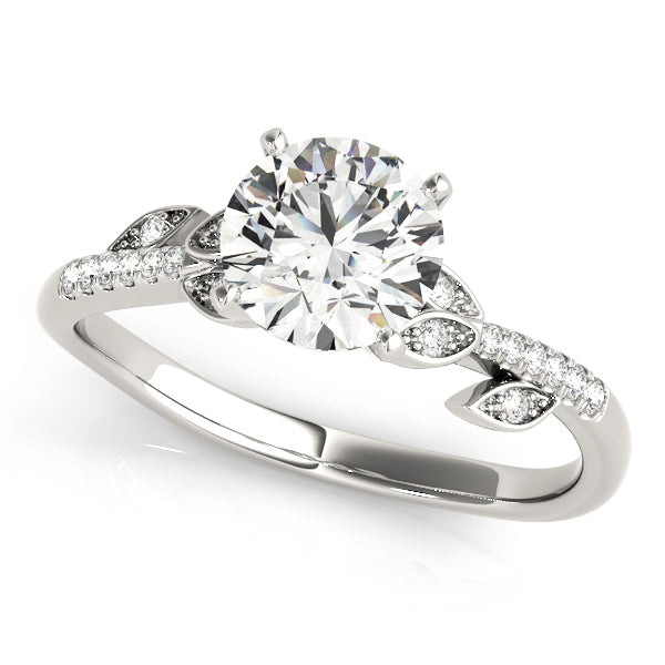 Semi-Mount Engagement Ring with 1/10 Carat Total Diamond Weight in SI1-SI2 G-H Quality