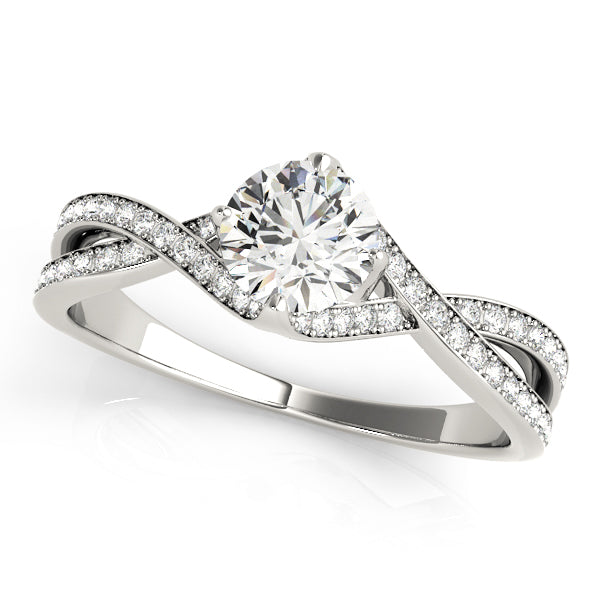 Elegant Semi-Mount Engagement Ring with 5/8 Carat Total Diamond Weight, SI1-SI2 Clarity, G-H Color