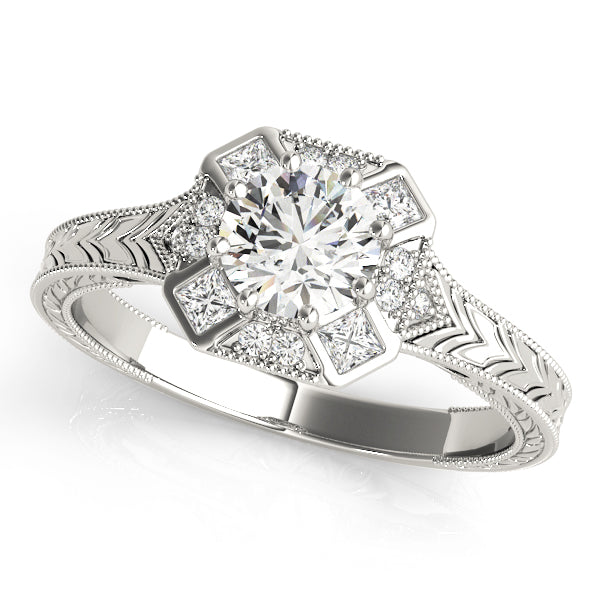 Semi-Mount Diamond Engagement Ring with 1 1/4 Carat Total Weight in G-H SI1-SI2 Quality