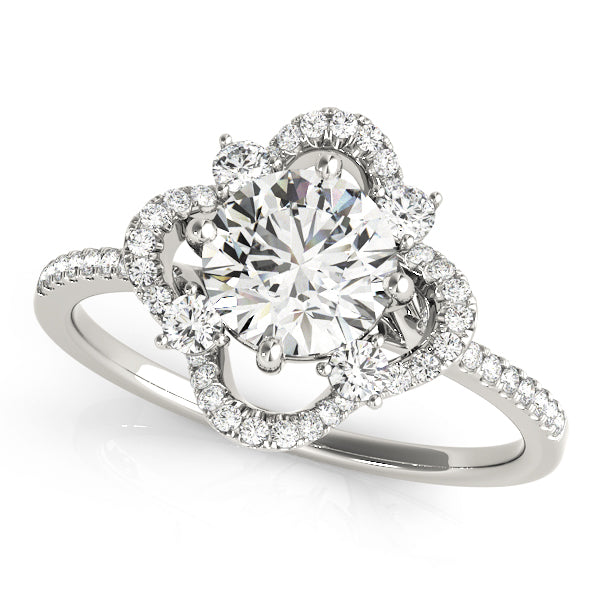 Elegant Semi-Mount Engagement Ring with 1 1/4 Carat Total Diamond Weight, SI1-SI2 G-H Quality
