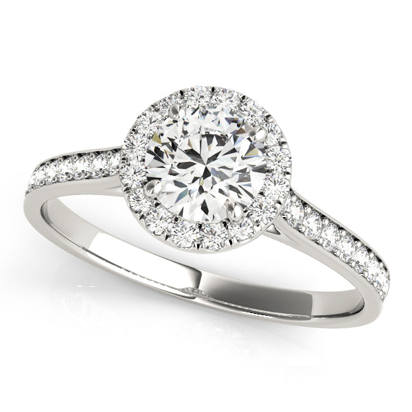 Elegant Semi-Mount Engagement Ring with 0.79 Carat Total Diamond Weight, SI1-SI2 G-H Quality