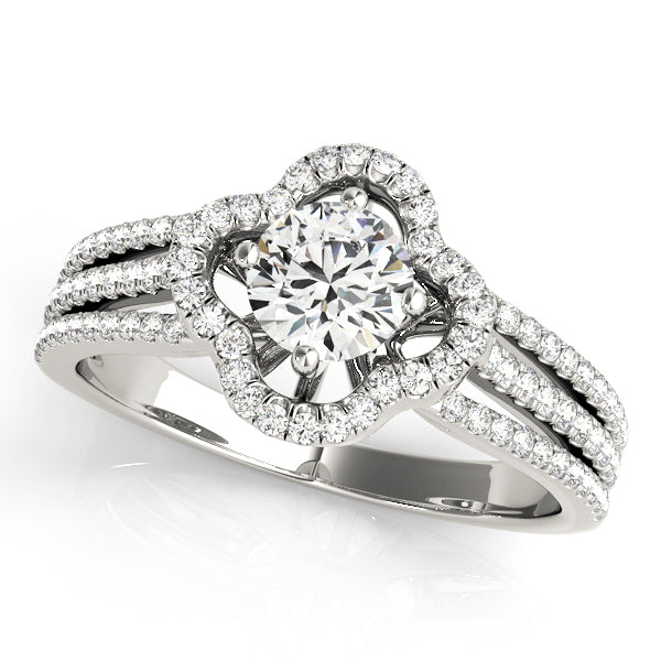 Elegant Semi-Mount Engagement Ring with 1/3 Carat Total Diamond Weight in G-H SI1-SI2 Quality