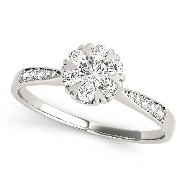 Elegant Semi-Mount Engagement Ring with 0.2920 Carat Total Diamond Weight, SI1-SI2 G-H Quality