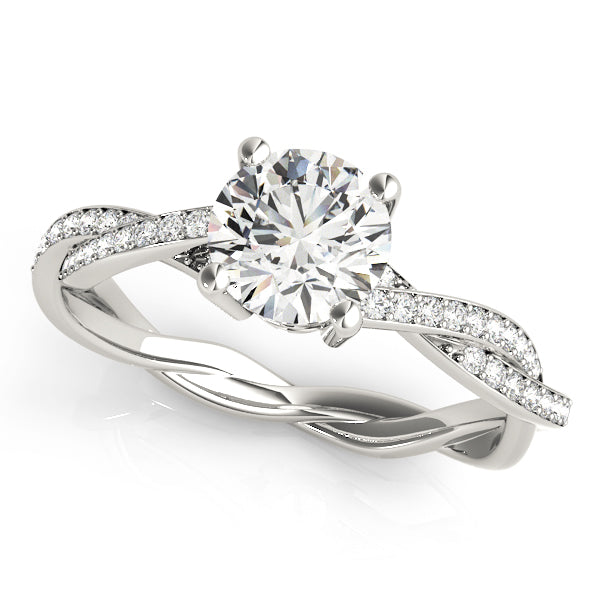 Semi-Mount Diamond Engagement Ring with 1 Carat Total Weight, SI1-SI2 Clarity, G-H Color