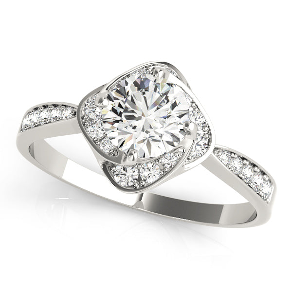 Elegant Semi-Mount Engagement Ring with 5/8 Carat Total Diamond Weight, SI1-SI2 G-H Quality