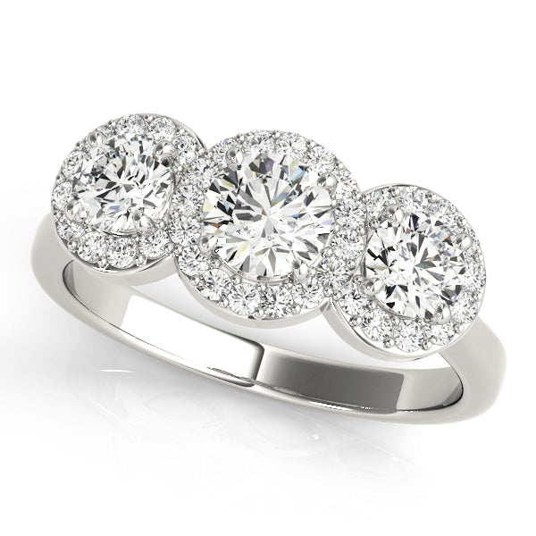 Semi-Mount Diamond Engagement Ring with 1 Carat Total Weight in G-H SI1-SI2 Diamonds