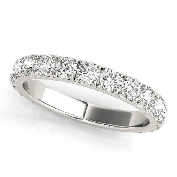 Elegant French Cut Eternity Band Ring with 1.82 Carat Total Diamond Weight, SI1-SI2 G-H Quality