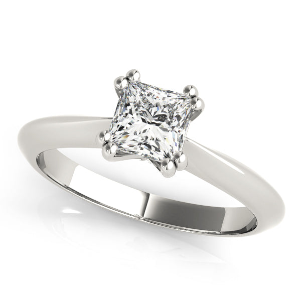 Double Prong Princess Cut Diamond Engagement Ring with 3/4 Carat Total Weight