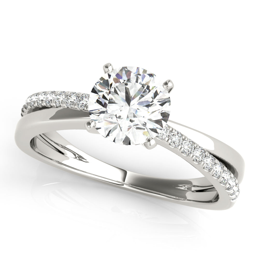 Engagement Rings/Twisted Shank,Engagement Rings/Contemporary,Engagement Rings/Single Row/Prong Set