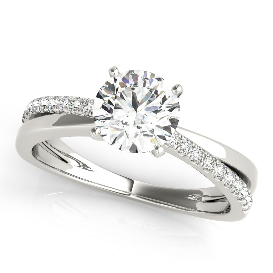 Engagement Rings/Twisted Shank,Engagement Rings/Contemporary,Engagement Rings/Single Row/Prong Set
