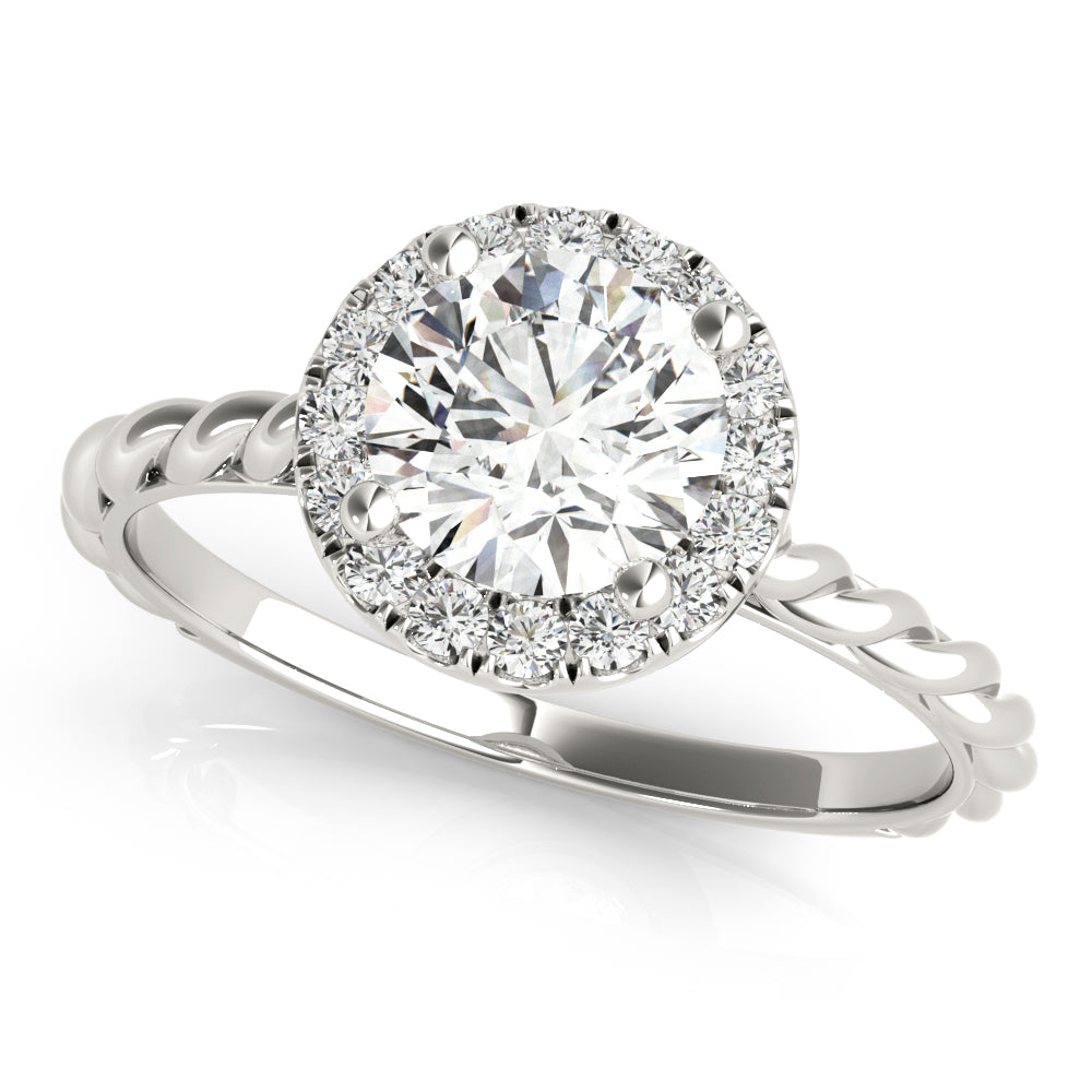 Engagement Rings/Twisted Shank,Engagement Rings/Contemporary,Engagement Rings/Halo/Round