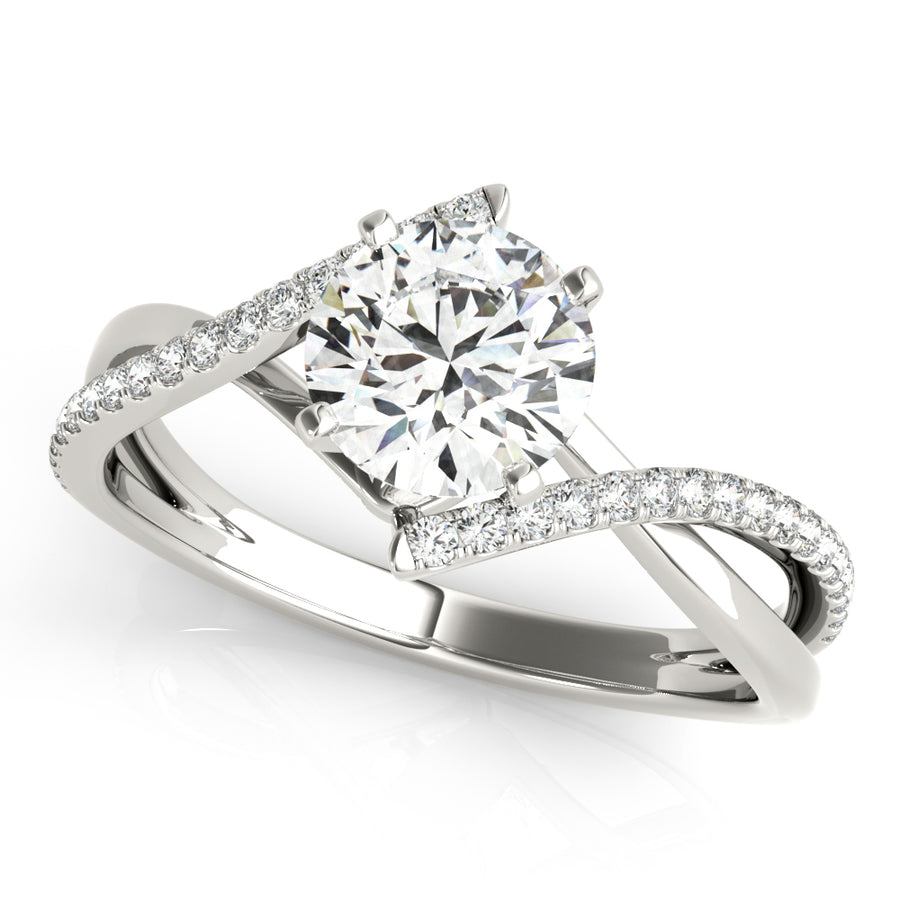 Engagement Rings/Twisted Shank,Engagement Rings/Bypass,Engagement Rings/Contemporary,Engagement Rings/Single Row/Prong Set
