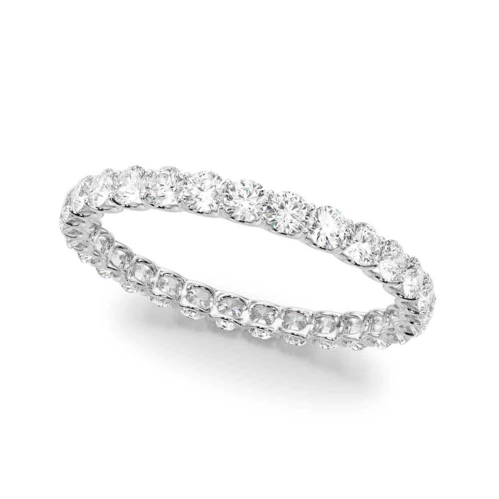 U-Prong Diamond Eternity Wedding Band with 0.90 Carat Total Weight in G-H SI1-SI2 Diamonds