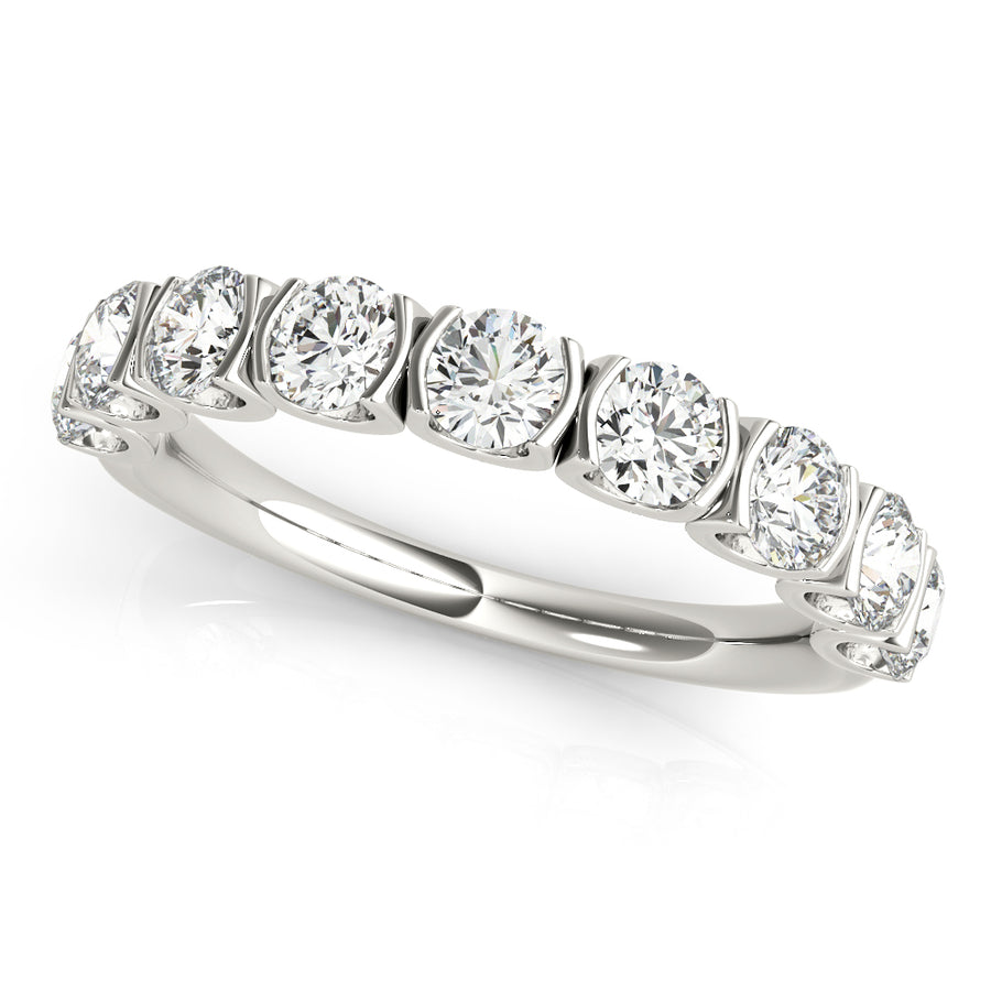 1.35 Carat Total Weight U-Prong Diamond Band Ring in G-H SI1-SI2 Quality
