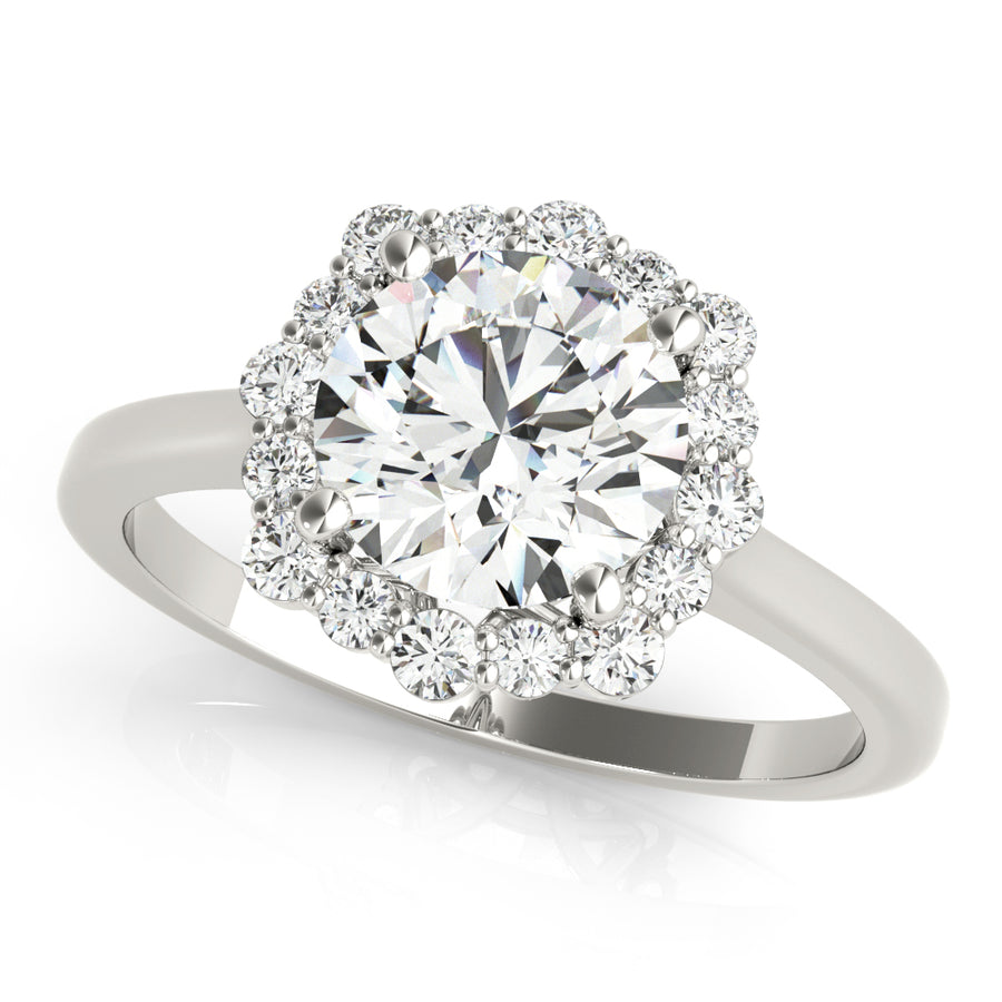 Elegant Semi-Mount Engagement Ring with 2.38 Carat Total Diamond Weight, SI1-SI2 G-H Quality