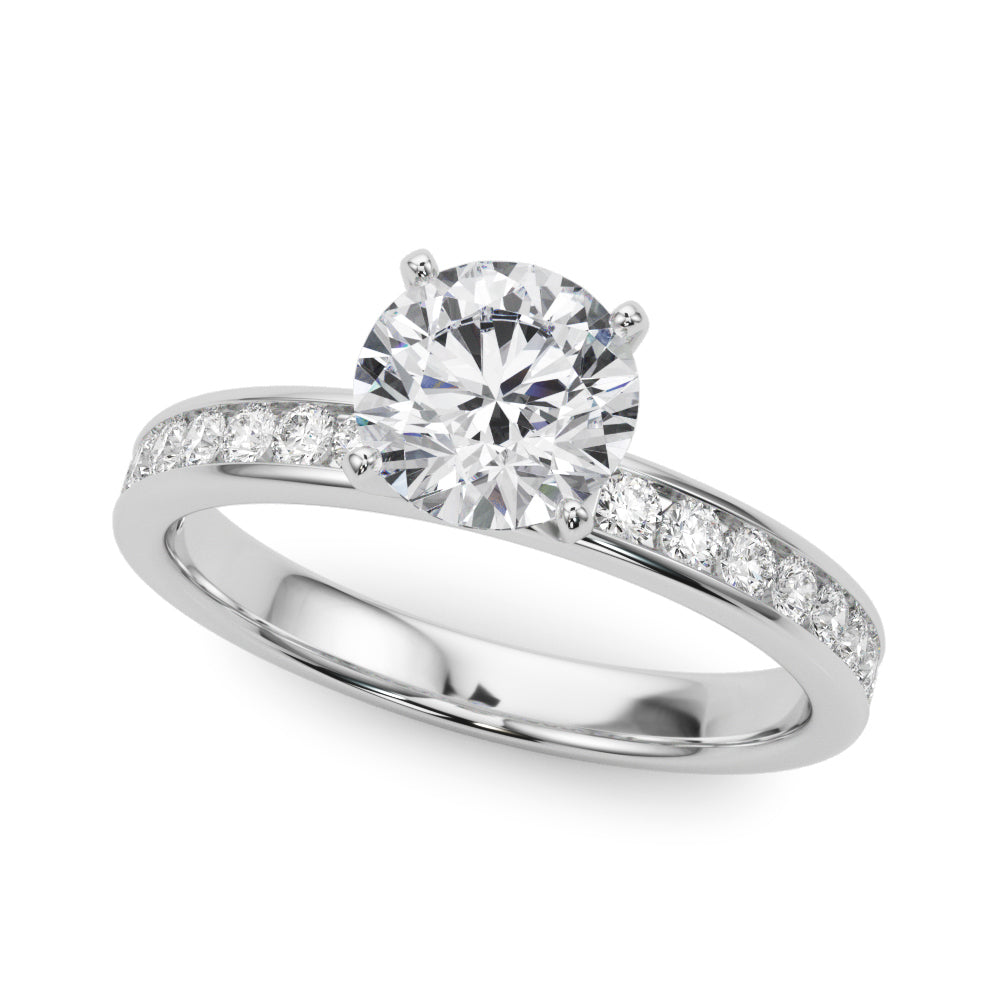 Semi-Mount Engagement Ring with 0.32 Carat Total Diamond Weight in SI1-SI2 G-H Quality