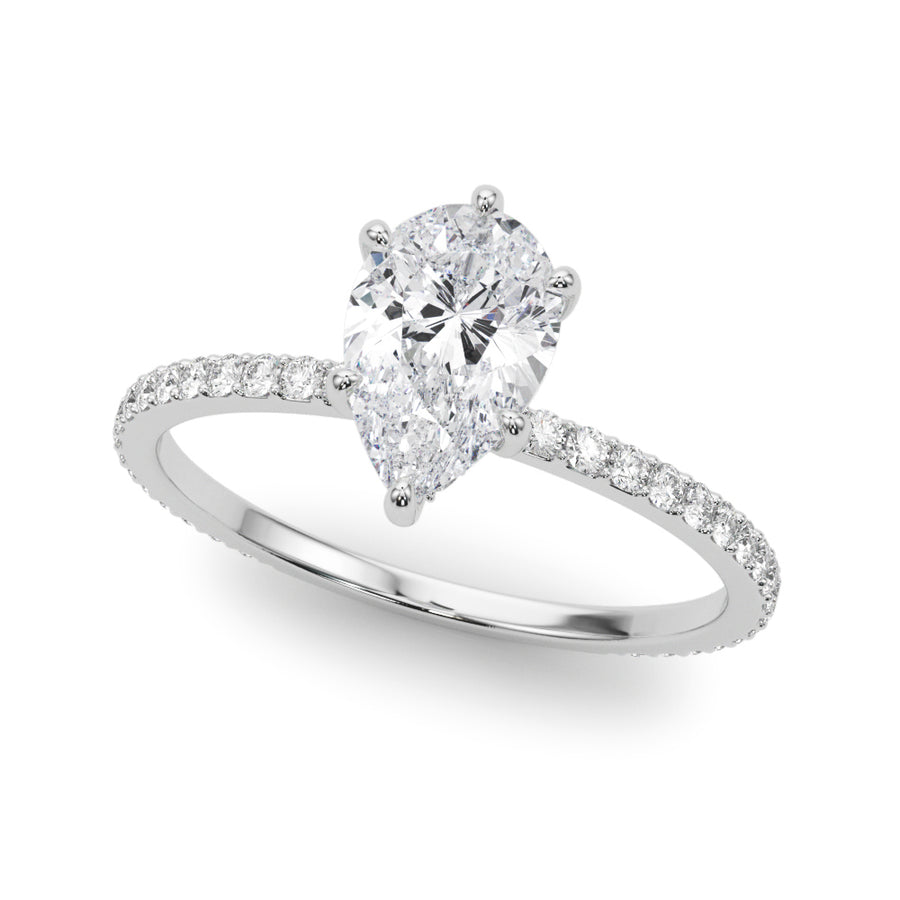 Engagement Rings/New Bridal,New Styles,Engagement Rings/Single Row,Engagement Rings/Hidden Halo/Pear