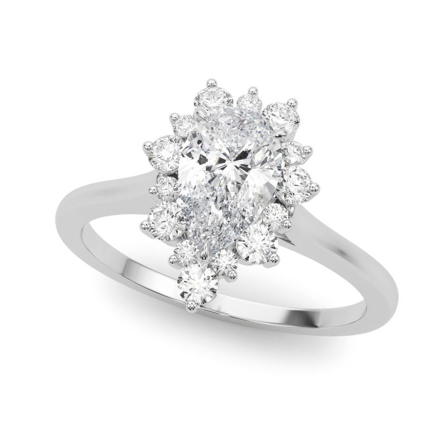 Engagement Rings/New Bridal,New Styles,Engagement Rings/Halo/Pear & Trillion