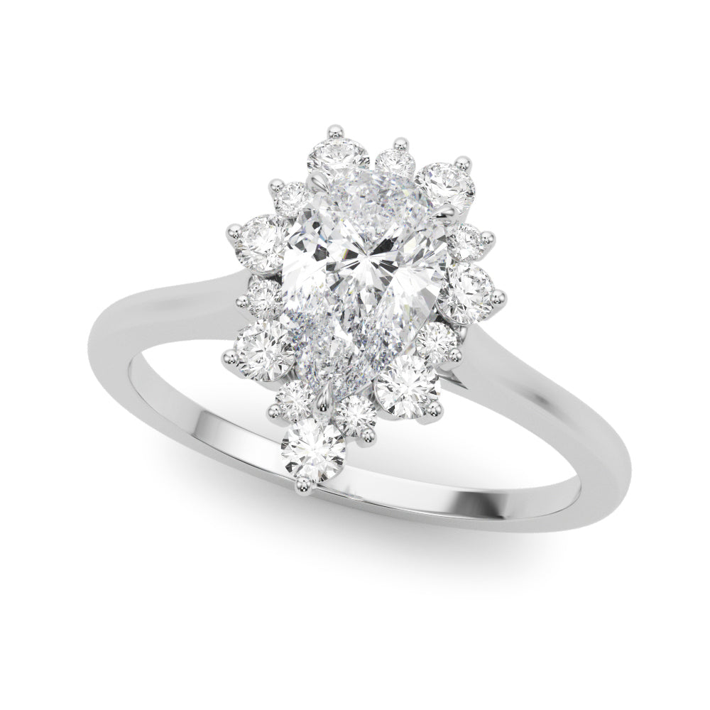 Diamond Semi-Mount Ring with 3/4 Carat Total Weight in G-H SI1-SI2 Quality