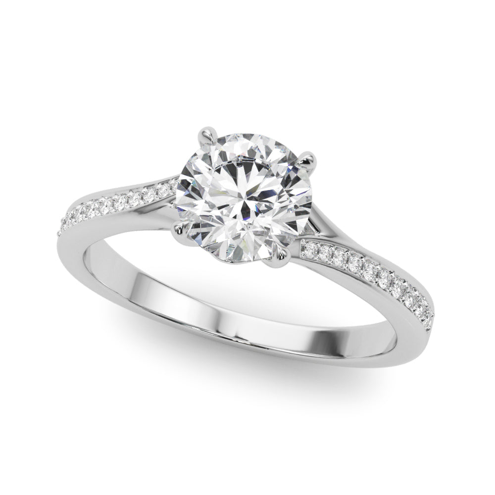 Elegant Semi-Mount Engagement Ring with 2 Carat Total Diamond Weight, SI1-SI2 Clarity, G-H Color