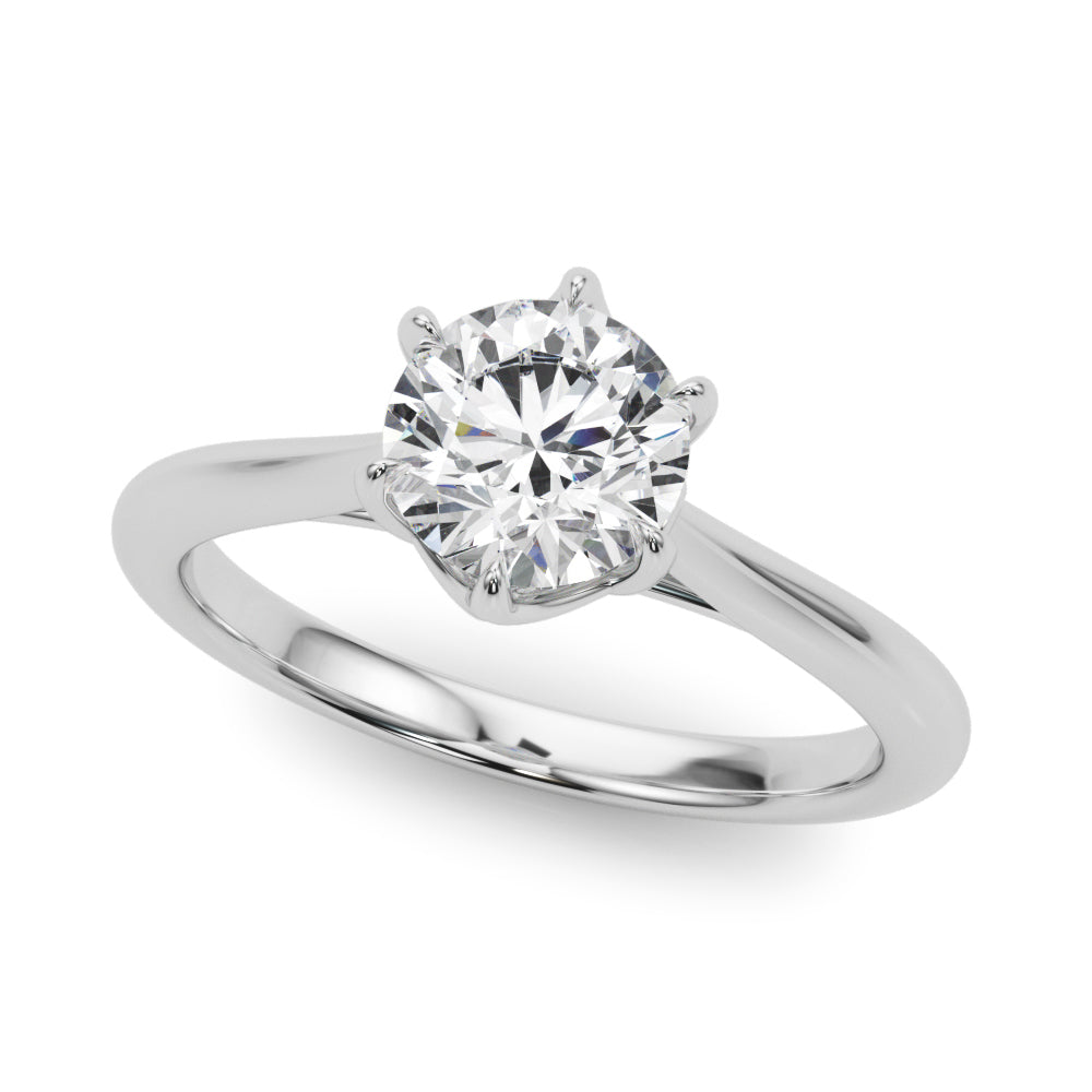 Polished Solitaire Diamond Ring with 2.50 Carat Total Weight in G-H SI1-SI2 Quality