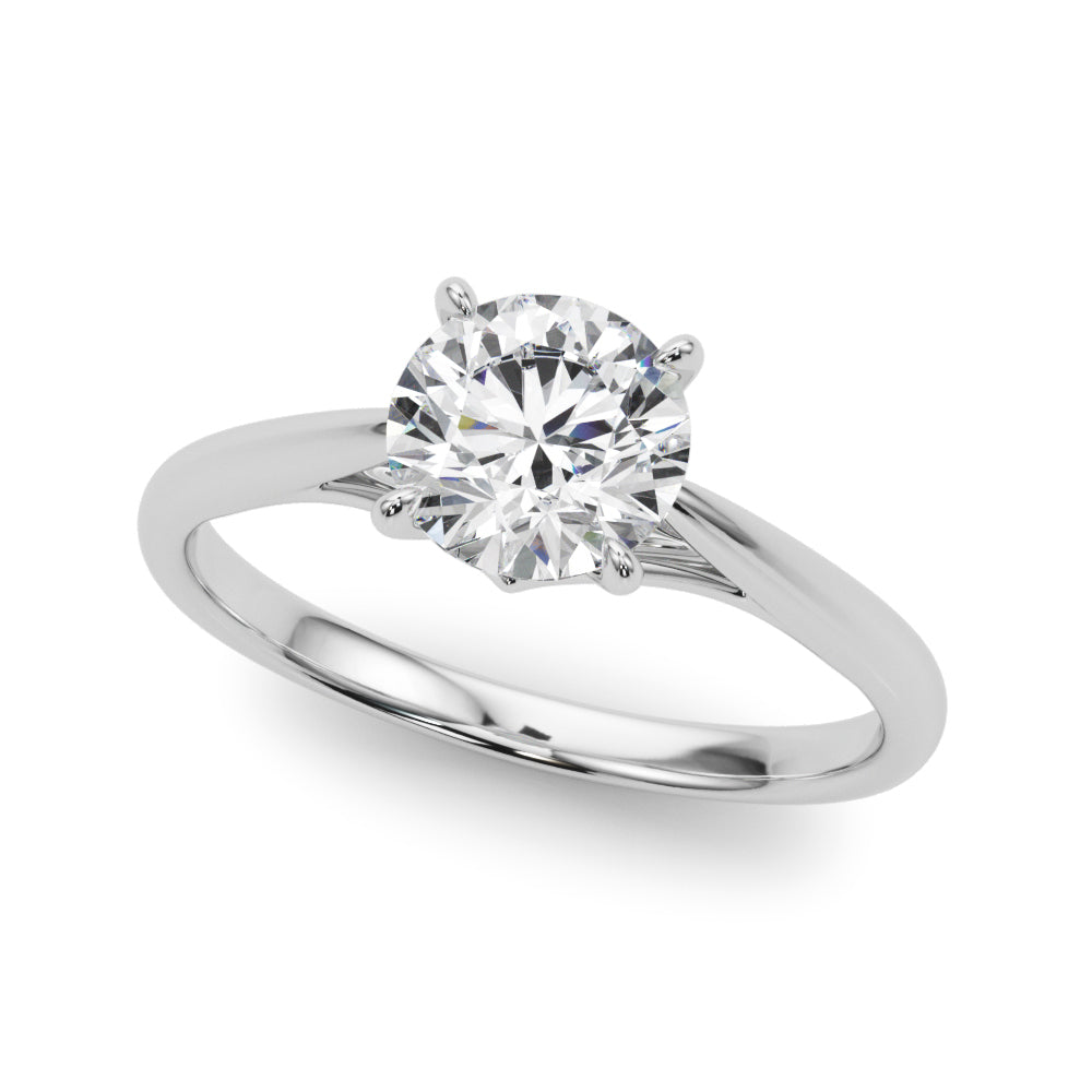 Solitaire Round Diamond Ring with 0.75 Carat Total Weight in G-H SI1-SI2 Quality