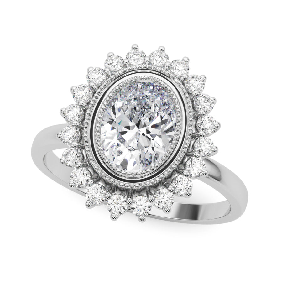 Engagement Rings/New Bridal,Engagement Rings/Vintage,New Styles,Engagement Rings/Halo/Oval