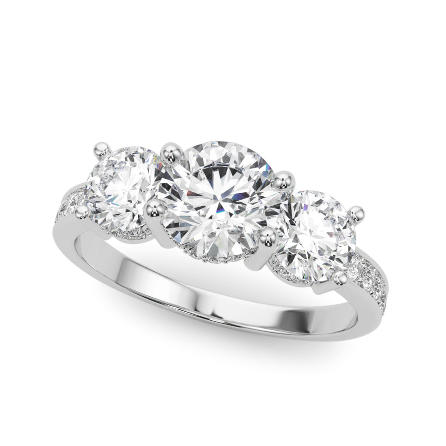Engagement Rings/New Bridal,New Styles,Engagement Rings/3 Stone/Round,Engagement Rings/Hidden Halo/Round