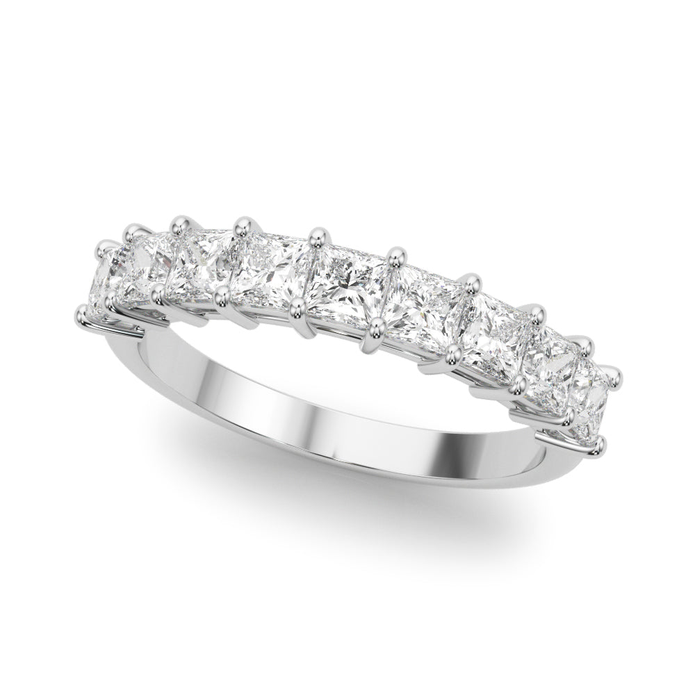 1.35 Carat Total Weight Shared Prong Diamond Band Ring with SI1-SI2 G-H Stones