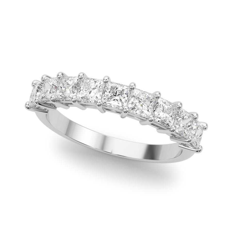 1.35 Carat Total Weight Shared Prong Diamond Band Ring with SI1-SI2 G-H Stones