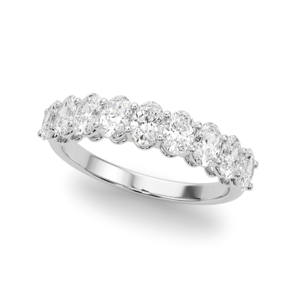1.08 Carat Total Weight Shared Prong Diamond Wedding Band Ring in G-H SI1-SI2 Quality